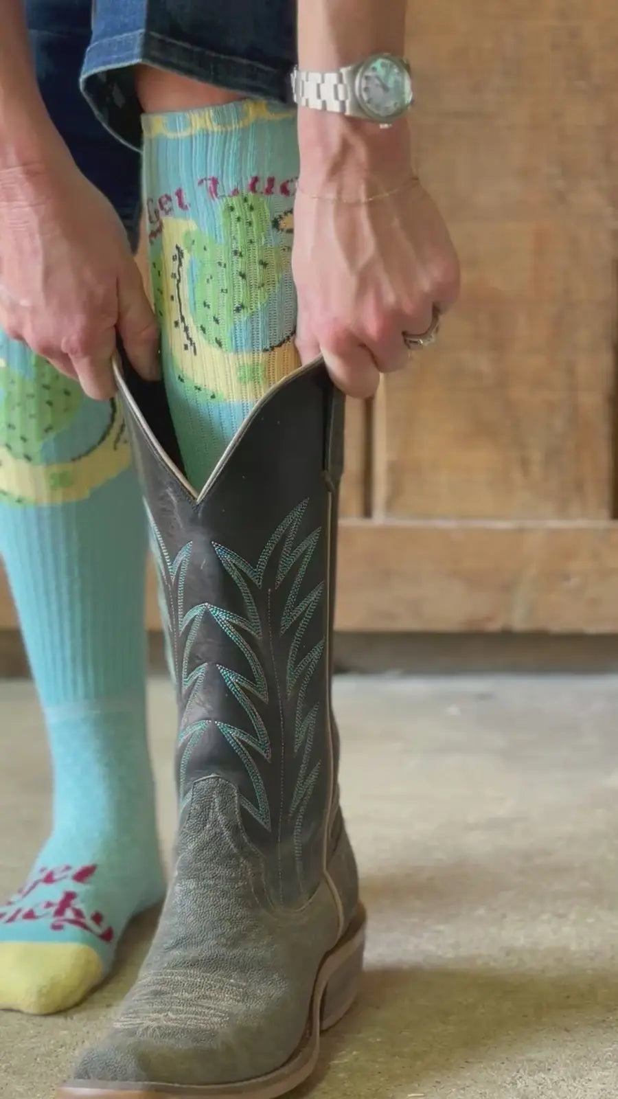 Get Lucky Aqua Performance Boot Socks