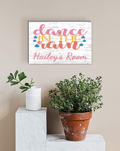 Girl's Name Sign Personalized Girl's Bedroom Decoration Dance in The Rain