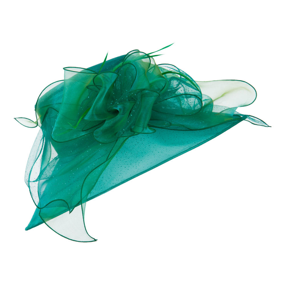 Glitter Big Bow Organza Hat