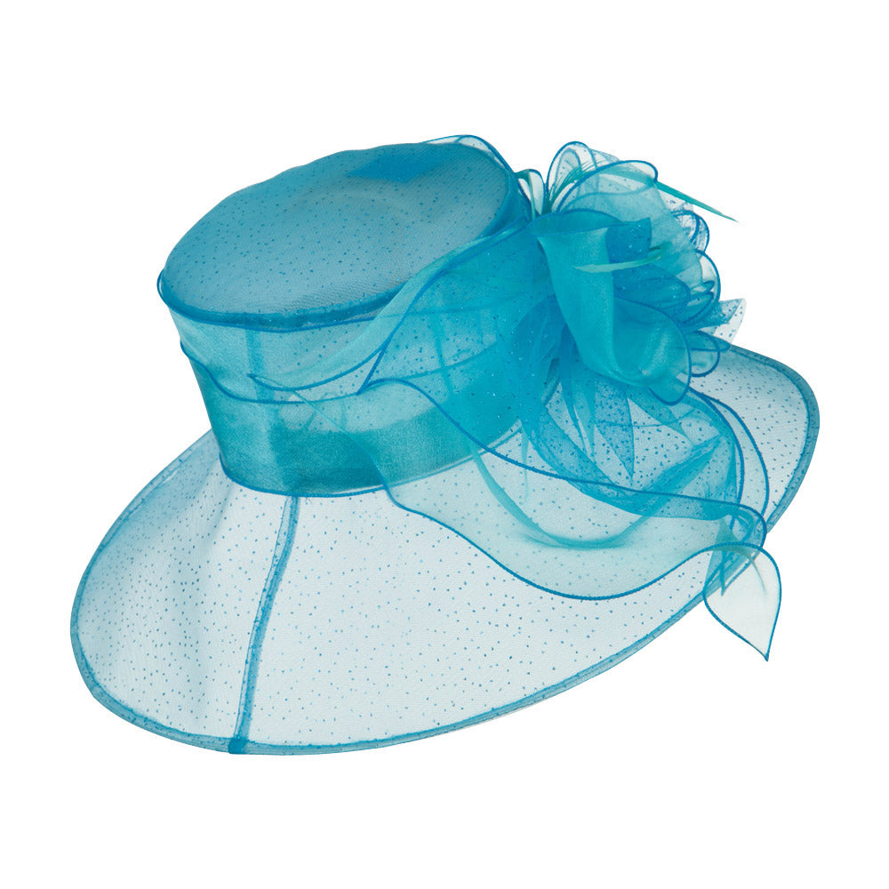 Glitter Big Bow Organza Hat