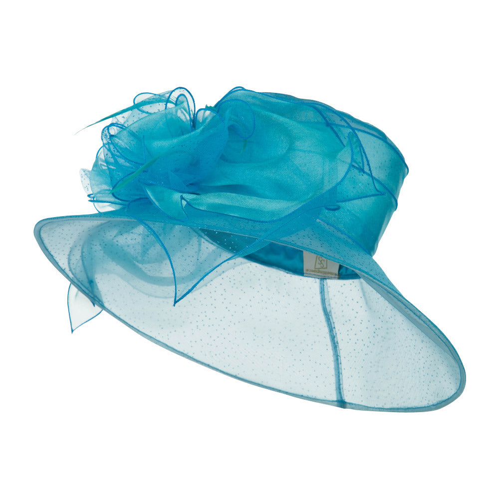 Glitter Big Bow Organza Hat