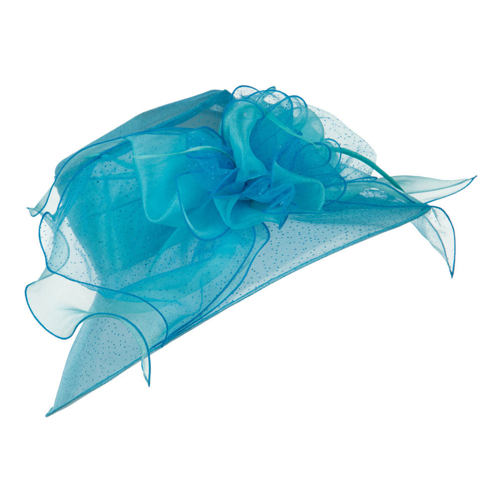 Glitter Big Bow Organza Hat