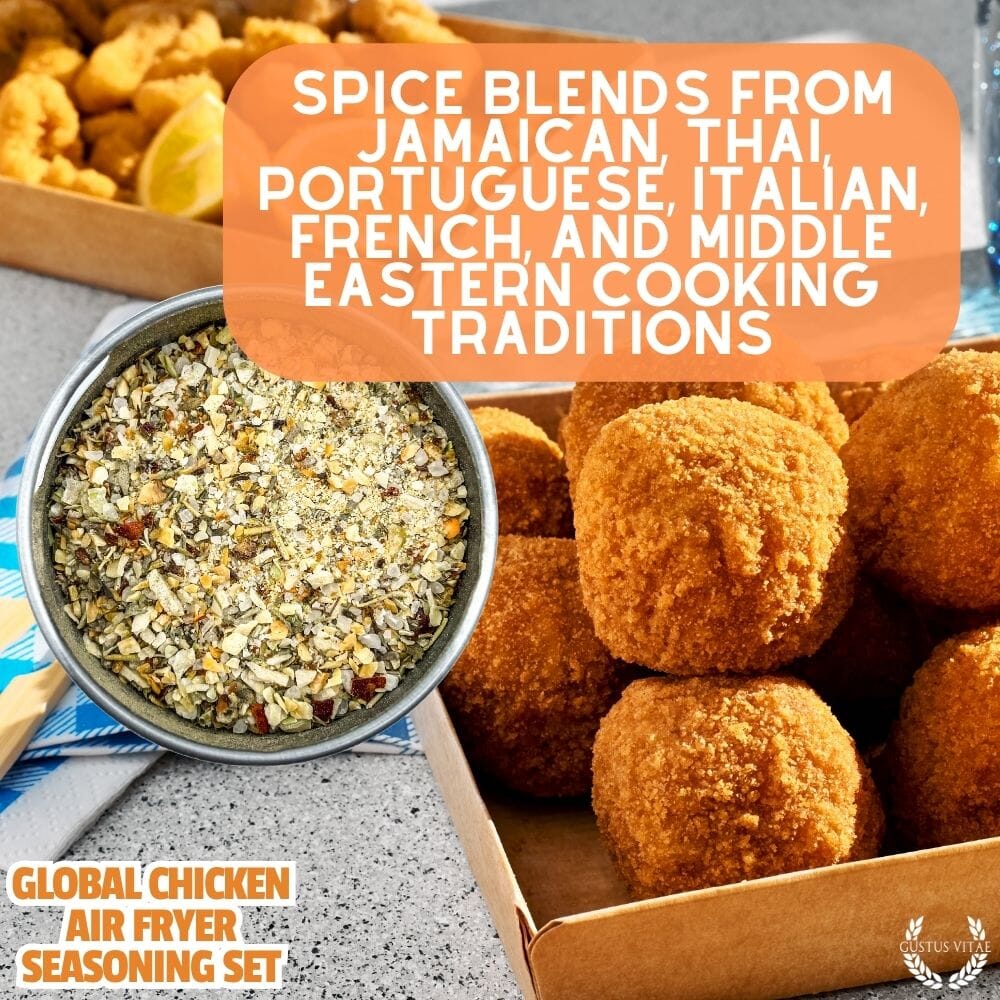 Global Chicken Air Fryer Seasoning Set - Artisanal Spice Blends Six Pack