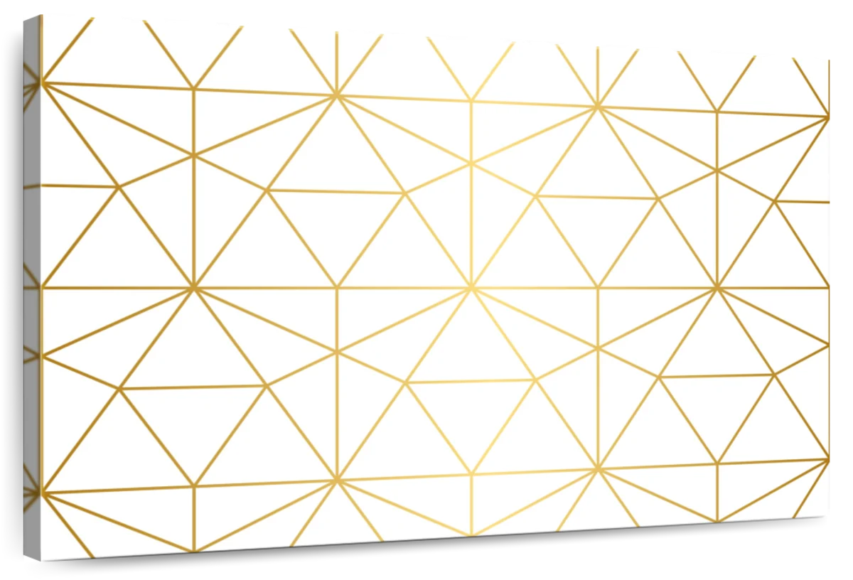 Golden Lattice Wall Art