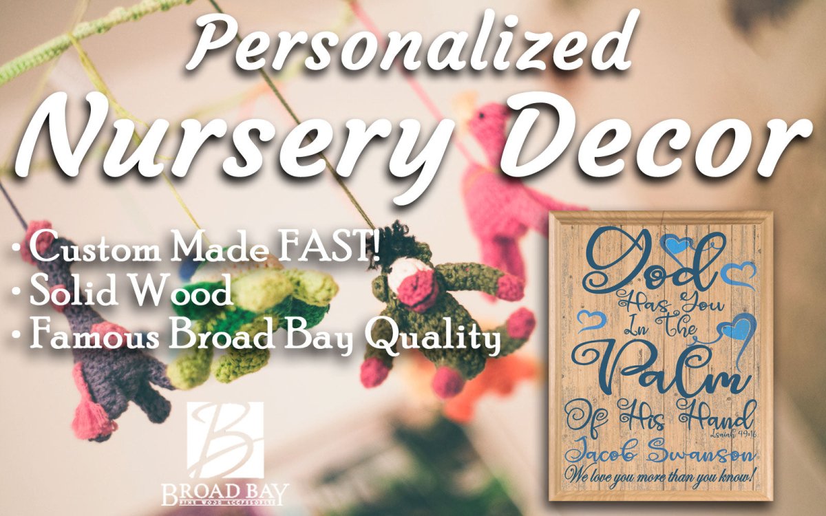 God Has You In The Palm Of His Hand Sign for New Baby or Baptism Gift Plaque