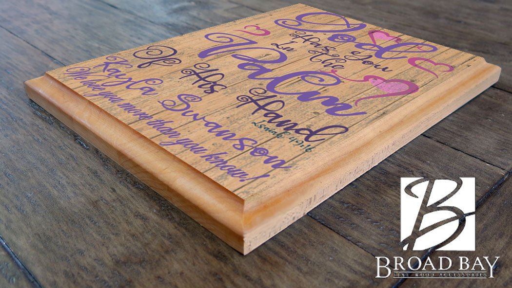 God Has You In The Palm Of His Hand Sign for New Baby or Baptism Gift Plaque