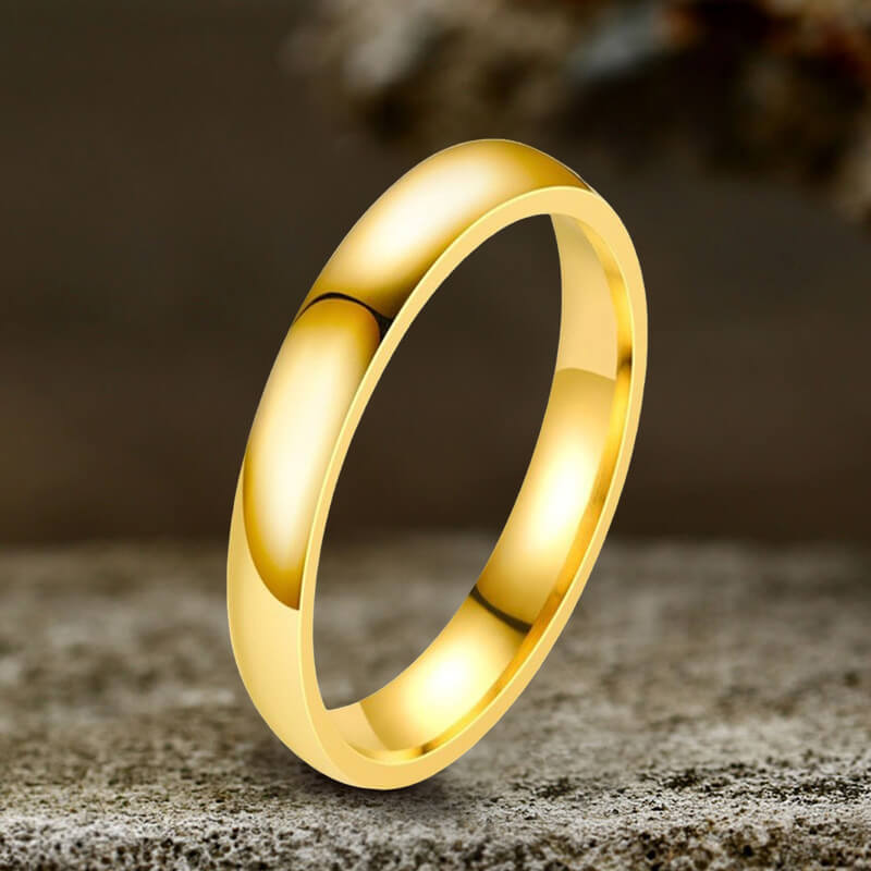 Gold-Color Titanium Engagement Ring