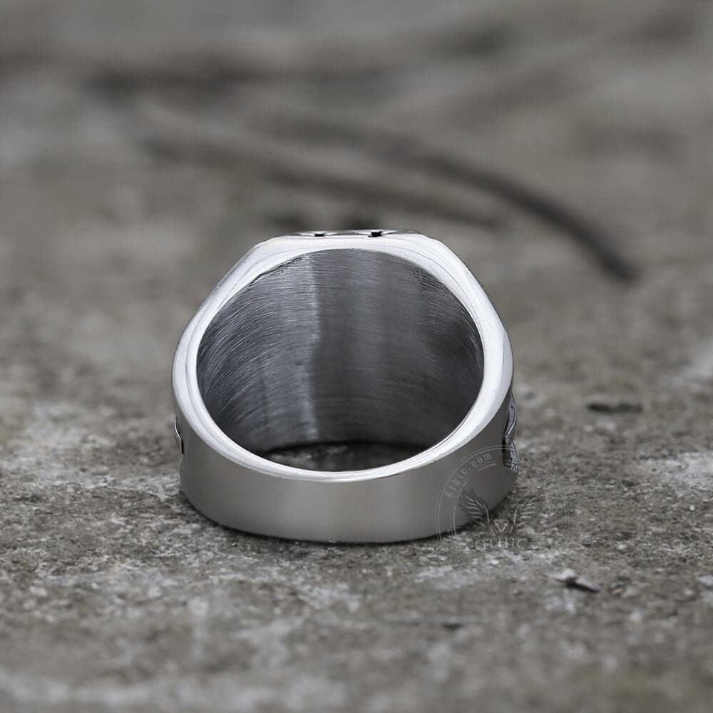 Golden Lion Stainless Steel Beast Ring