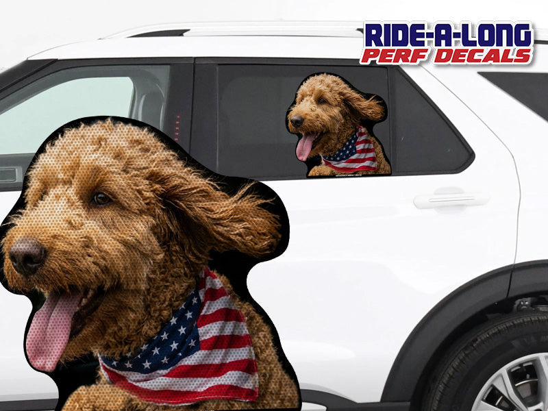 American Doodle USA *RIDE A LONG* Perforated Decal