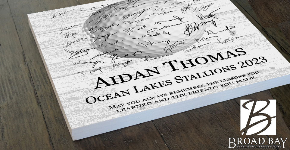 Golf Team Plaque Recognition Award Personalized Senior Season End Gift or MVP