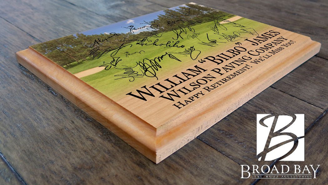 Golf Theme Retirement Plaque
