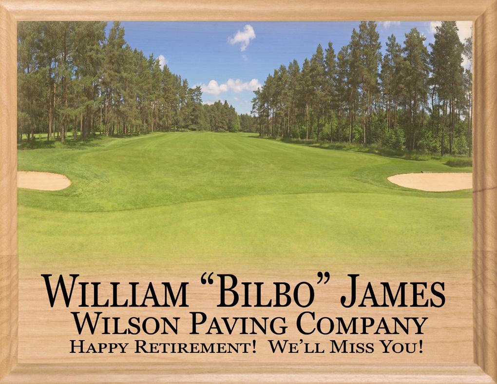 Golf Theme Retirement Plaque