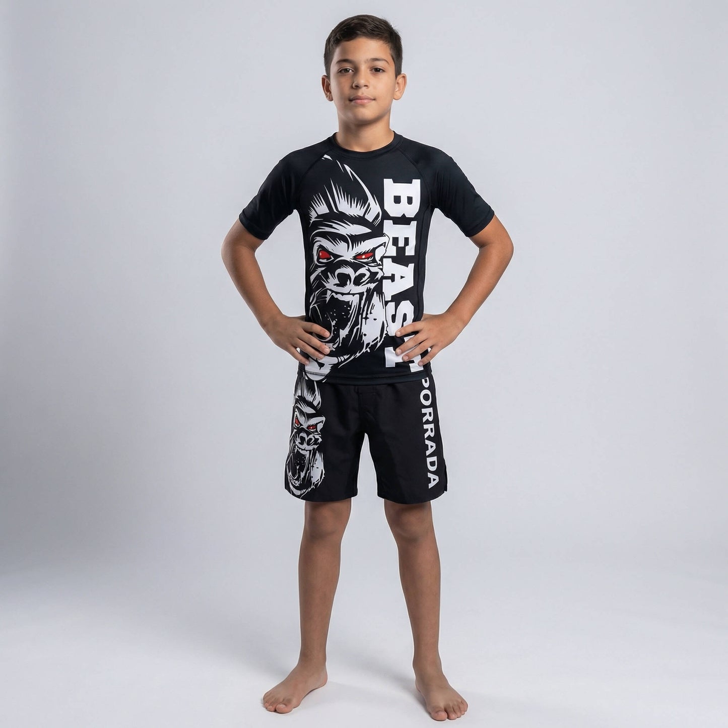 GORILLA BEAST KIDS SHORT SLEEVE RASH GUARD