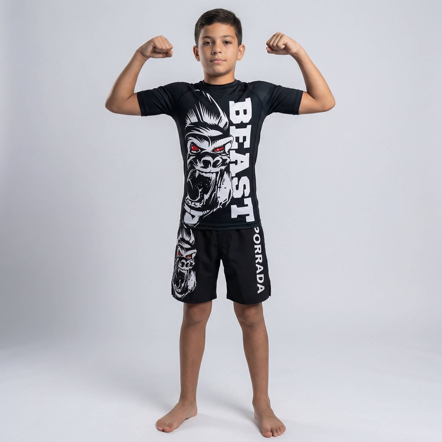 GORILLA BEAST KIDS SHORT SLEEVE RASH GUARD