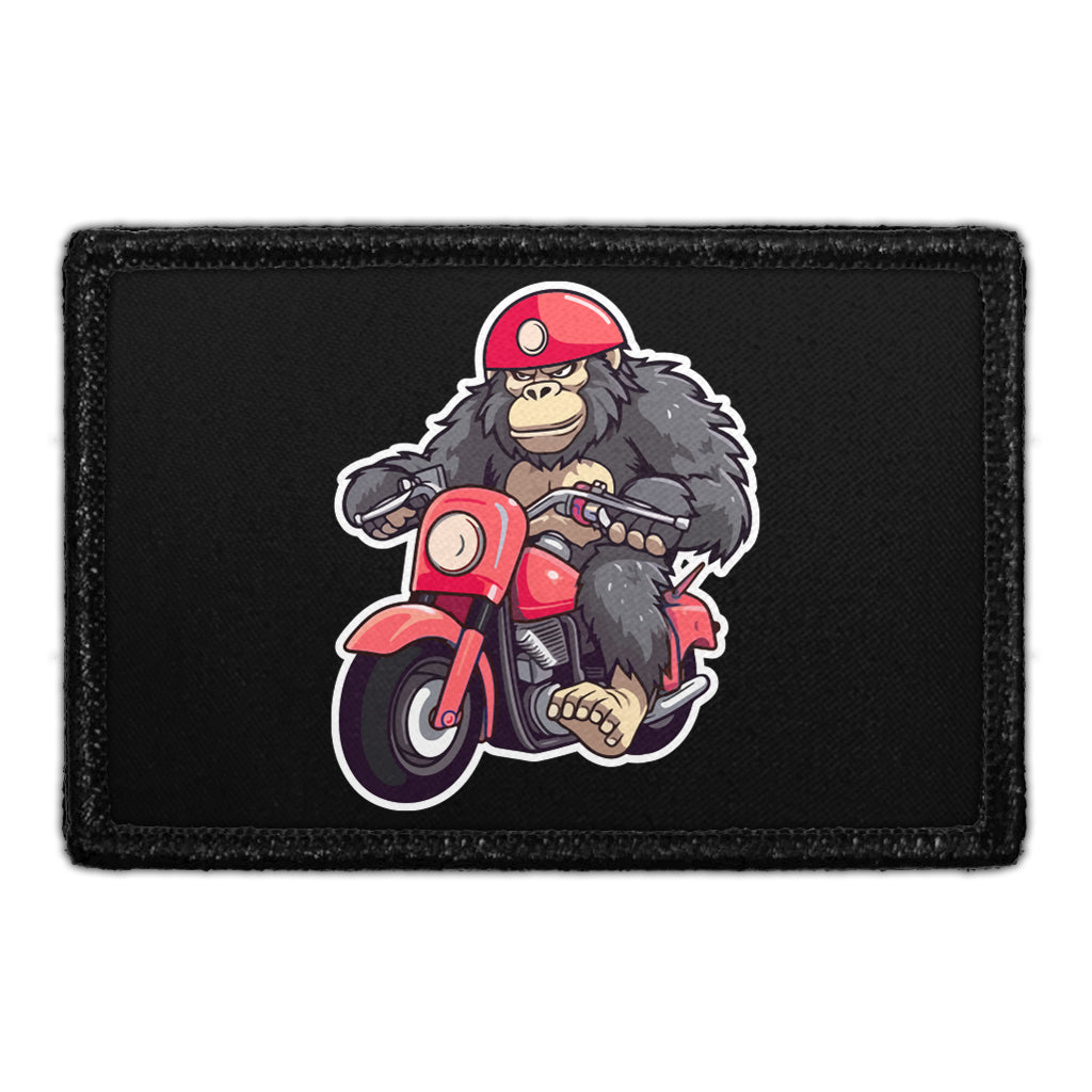 Gorilla On A Motorcycle - Removable Patch