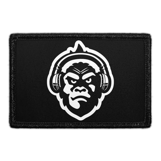 Gorilla With Headphones - Removable Patch