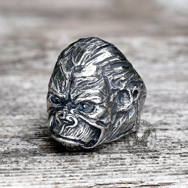 Gorilla King Stainless Steel Animal Ring