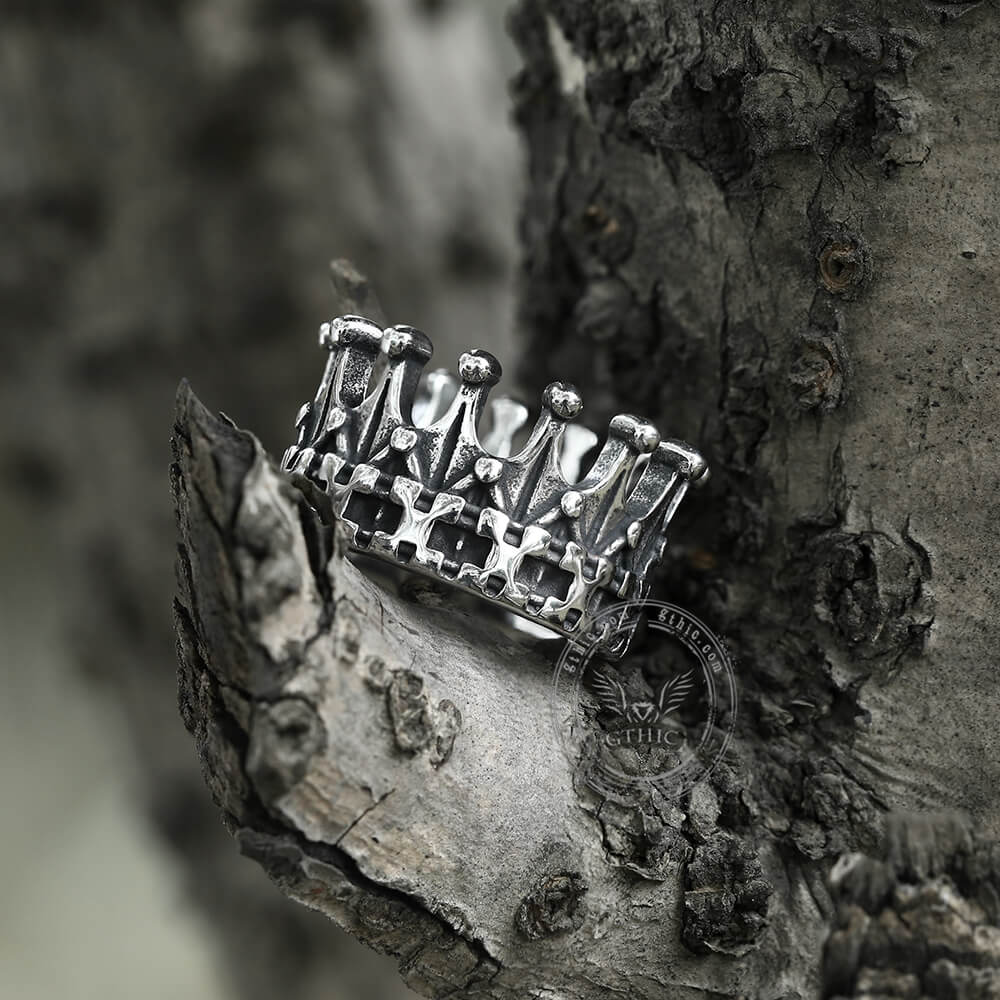 Gothic Crown Stainless Steel Punk Ring