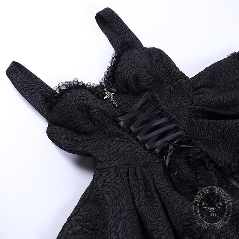 Gothic Double-Layered Polyester Party Dress