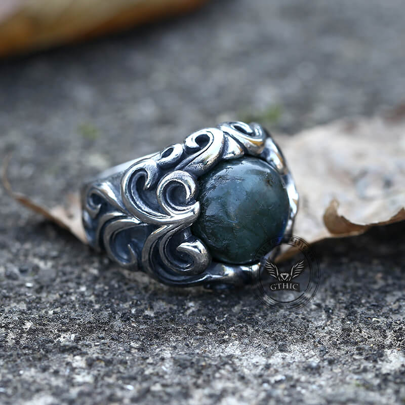 Gothic Moonstone Stainless Steel Ring