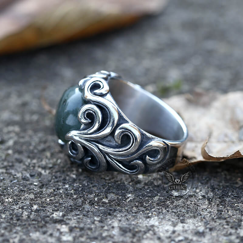 Gothic Moonstone Stainless Steel Ring
