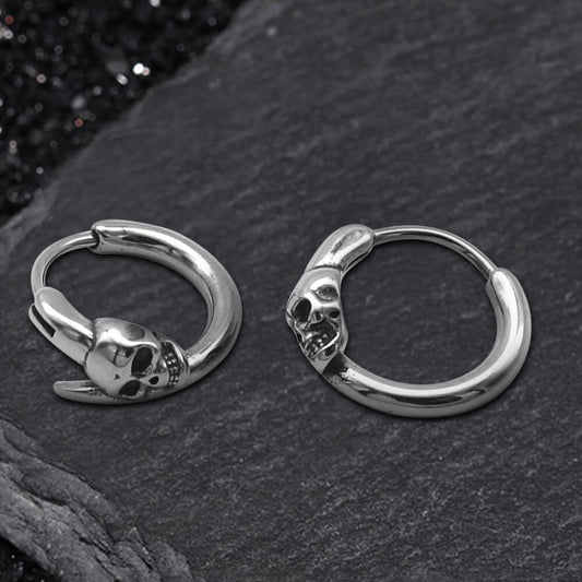Gothic Skull Stainless Steel Earrings