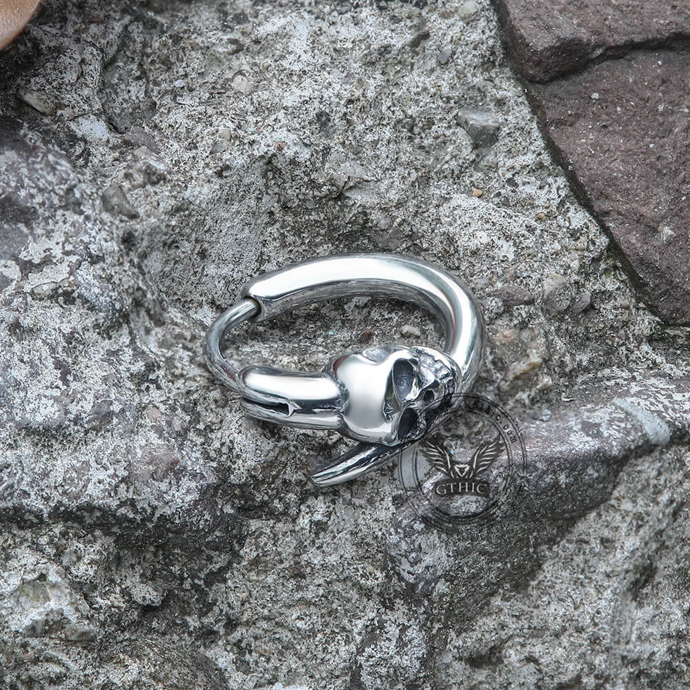 Gothic Skull Stainless Steel Earrings