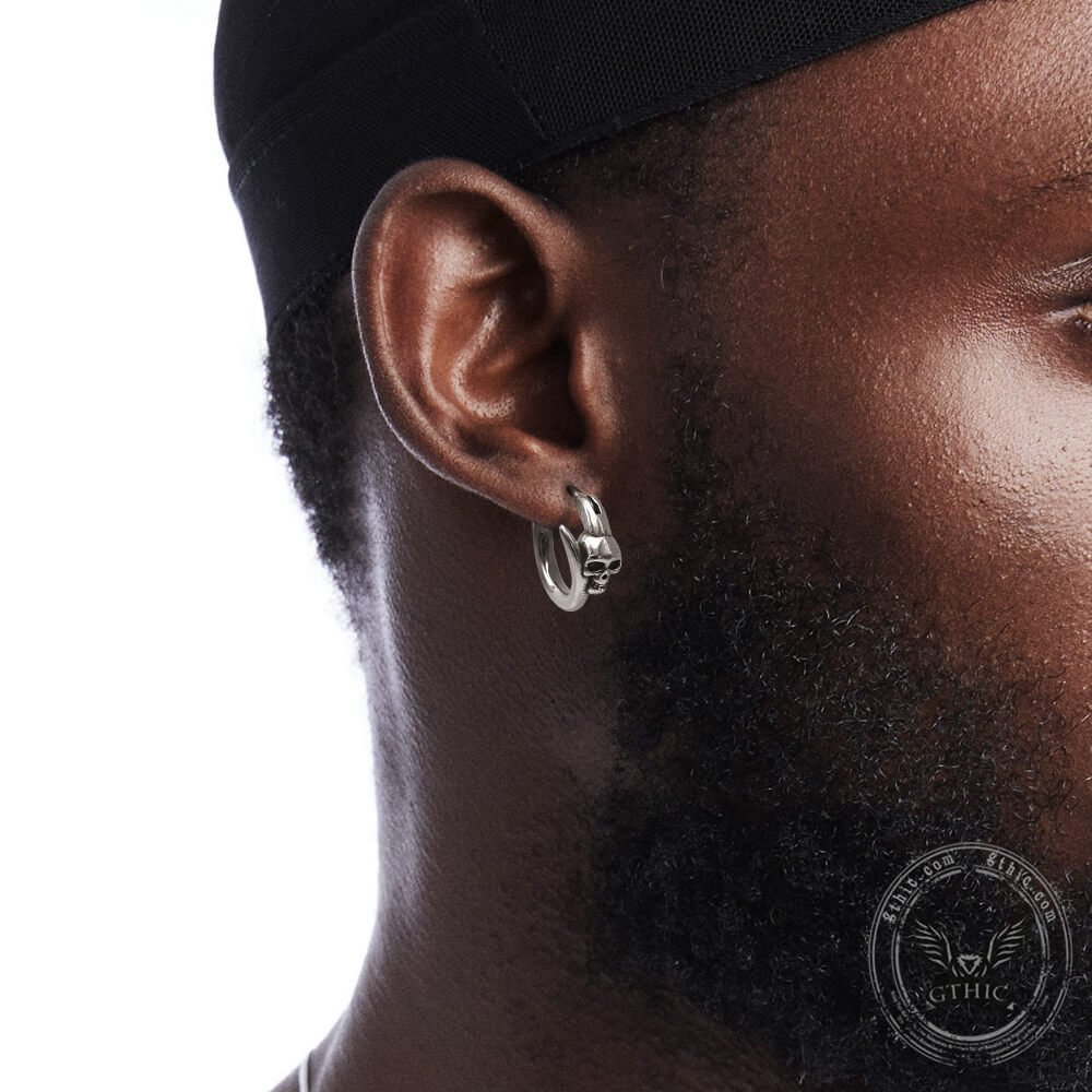Gothic Skull Stainless Steel Earrings