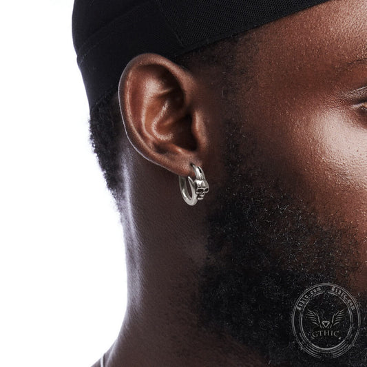Gothic Skull Stainless Steel Earrings