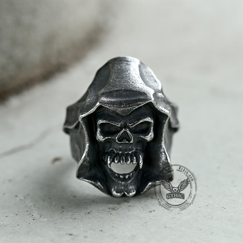 Gothic The Death Skull Stainless Steel Ring