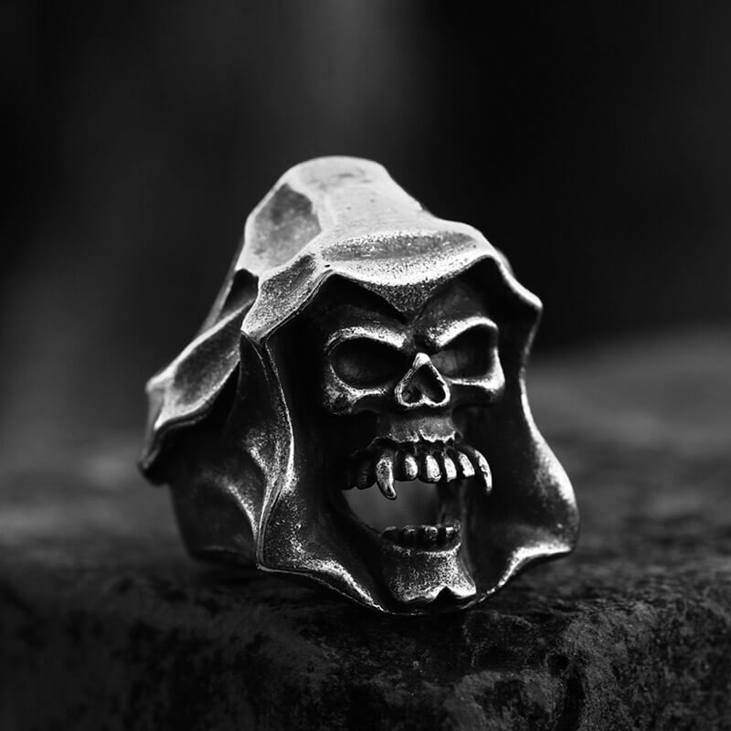 Gothic The Death Skull Stainless Steel Ring