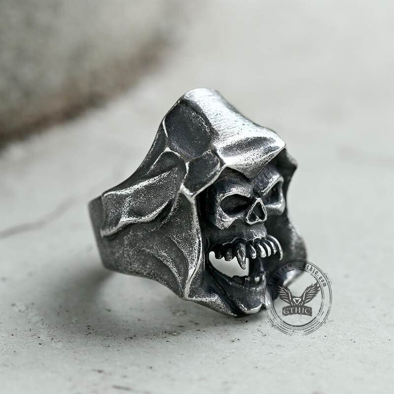 Gothic The Death Skull Stainless Steel Ring