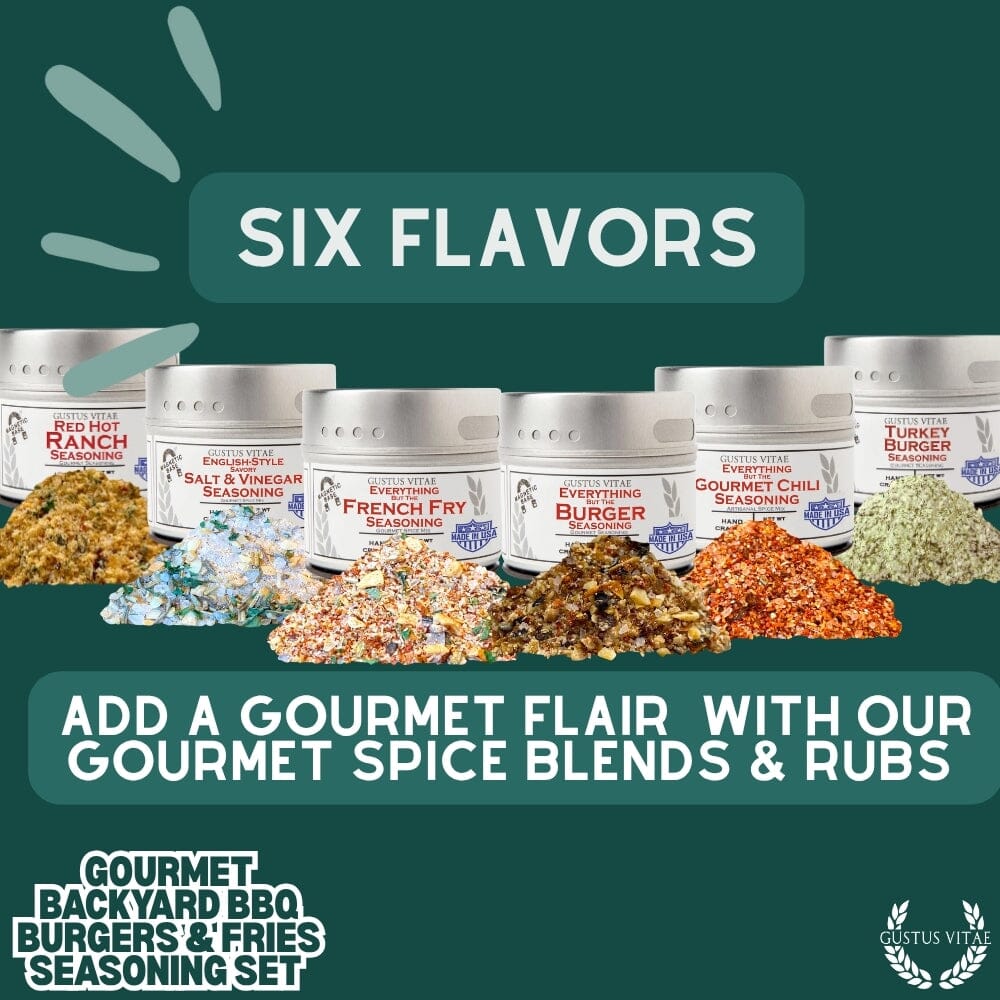 Gourmet Backyard BBQ Burgers & Fries Seasoning Set - Six Pack