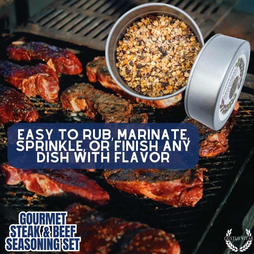 Gourmet BBQ Steak &  Beef Seasoning Gift Set - Six Pack