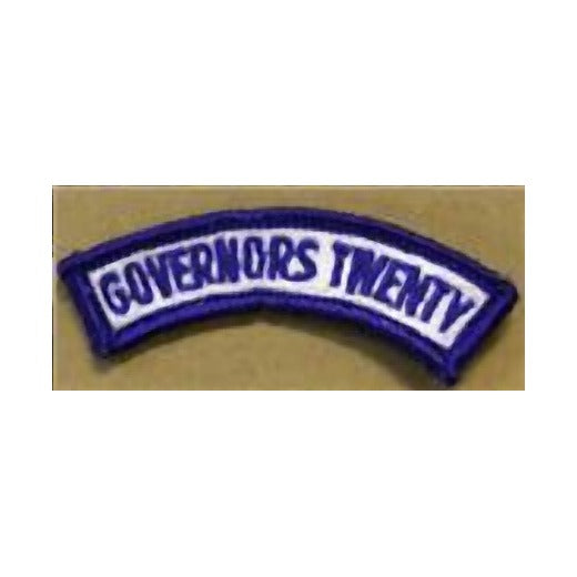 Governors Twenty Tab - Blue on White SEW ON Version