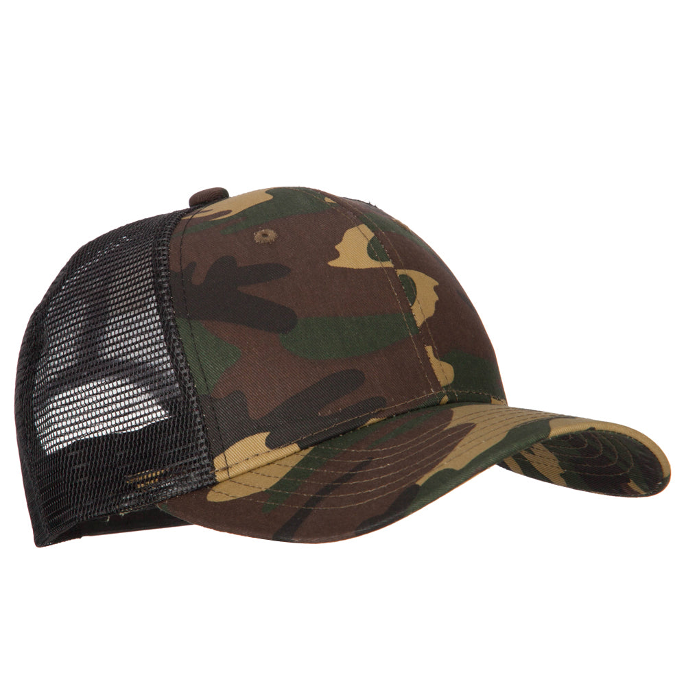 6 Panel High Profile Cotton Mesh Cap