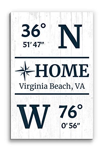 GPS Coordinate Sign - Personalized Solid Wood Latitude Longitude Wall Art - 16.5" x 10.5"