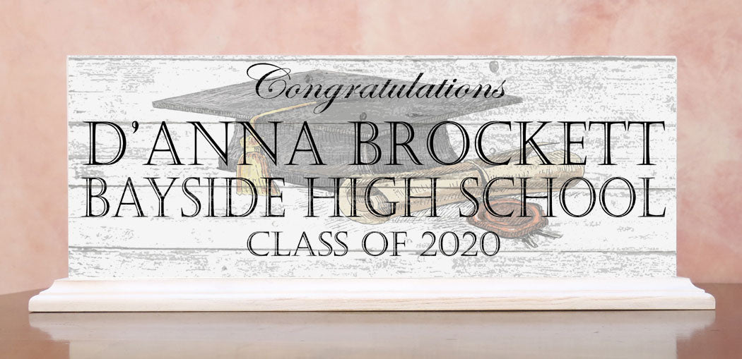 Graduation Gift Plaque Personalized High School, College Or University