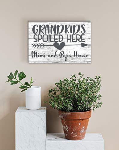 Grandkids Spoiled Here Sign Personalized Grandma & Grandpa Gift Idea