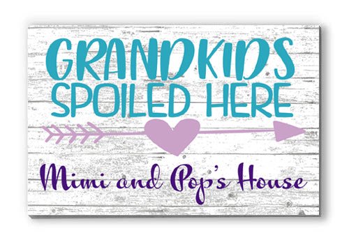 Grandkids Spoiled Here Sign Personalized Grandma & Grandpa Gift Idea