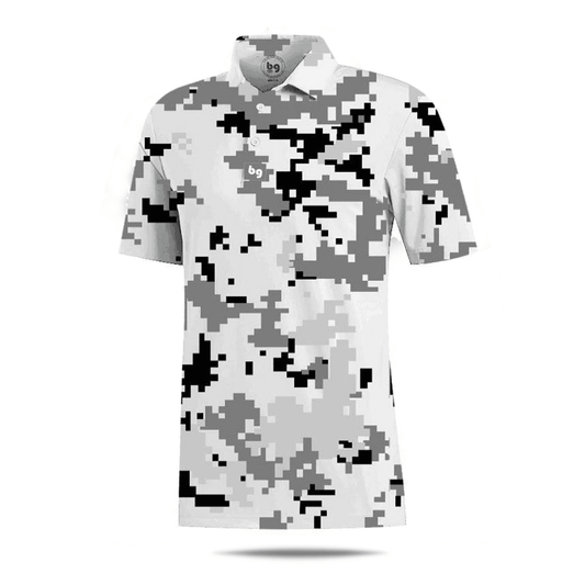 Gray Digital Camo Men's Polo