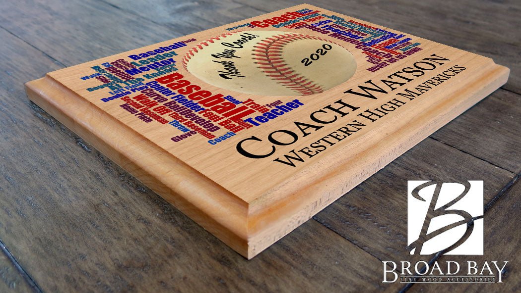 Great Baseball Coach Gift Plaque Personalized Team Appreciation Gift