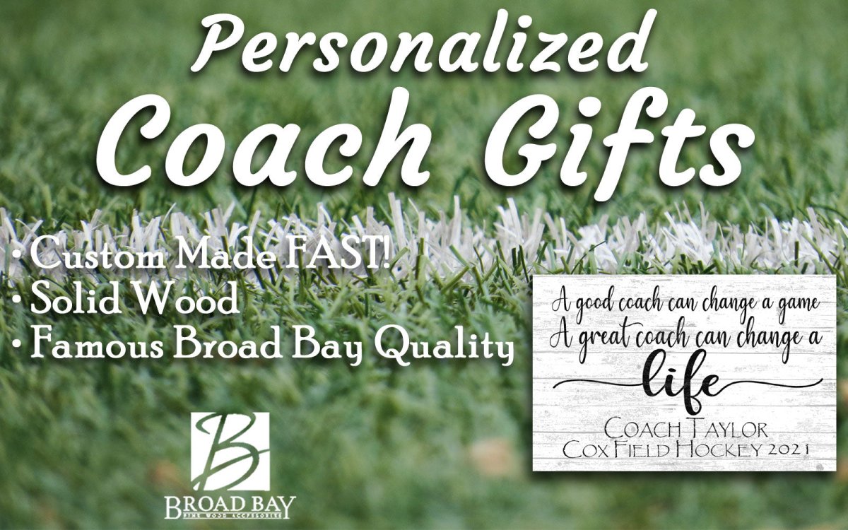 Personalized Coach Gift Plaque – “A Great Coach Can Change a Life” | Custom Name & Team Wall Art