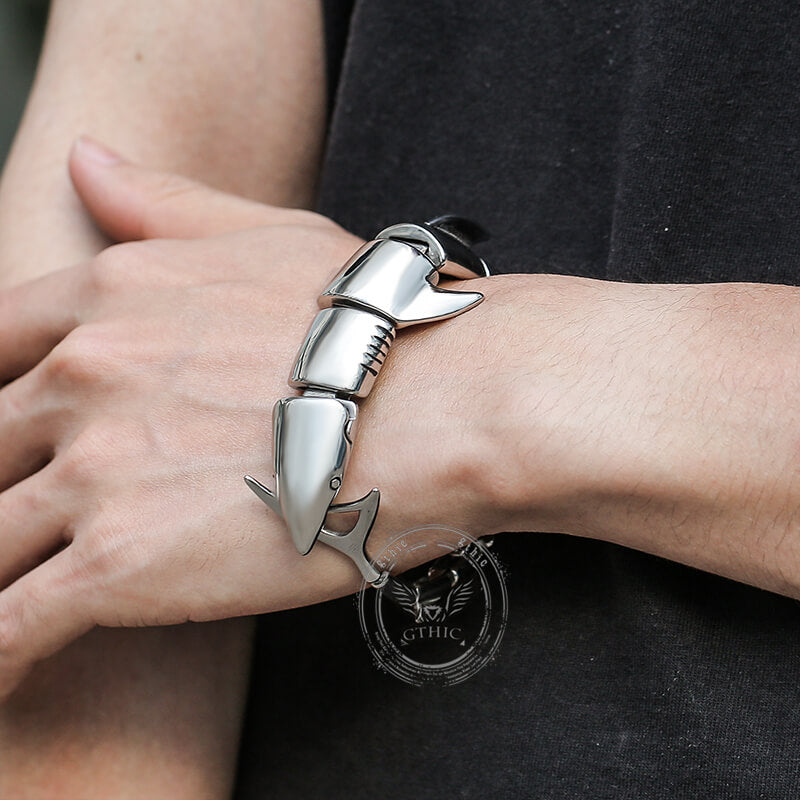 Great White Shark Stainless Steel Bracelet