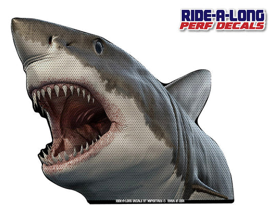 Great White Shark *RIDE A LONG* Perforated Decal