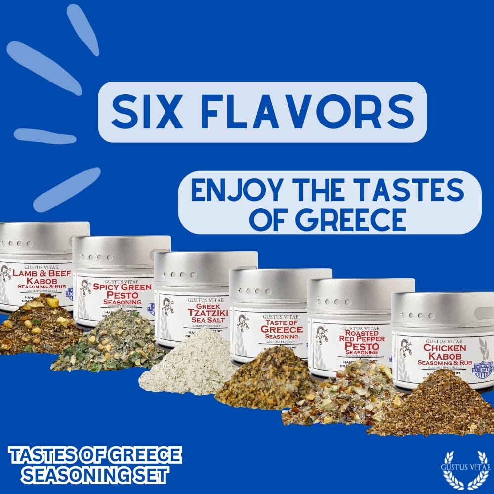 Greek Seasoning Gift Set - Tastes of Greece - Artisanal Spice Blends Six Pack