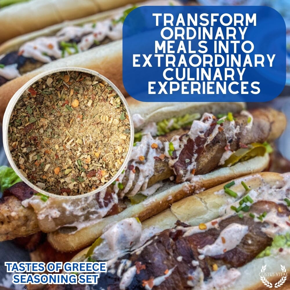 Greek Seasoning Gift Set - Tastes of Greece - Artisanal Spice Blends Six Pack