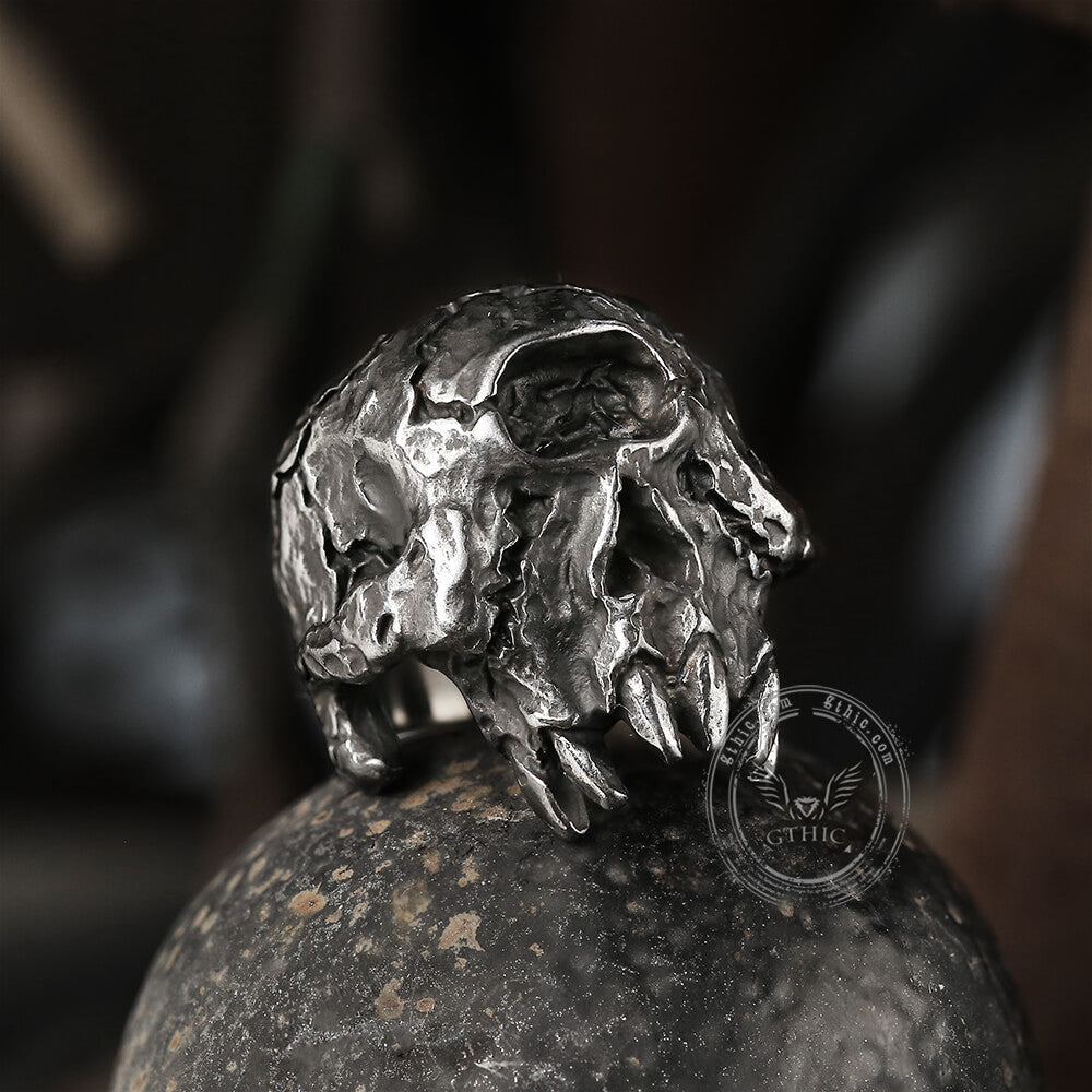 Greek Mythology Cyclops Skull Stainless Steel Ring