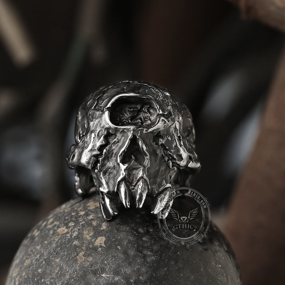 Greek Mythology Cyclops Skull Stainless Steel Ring