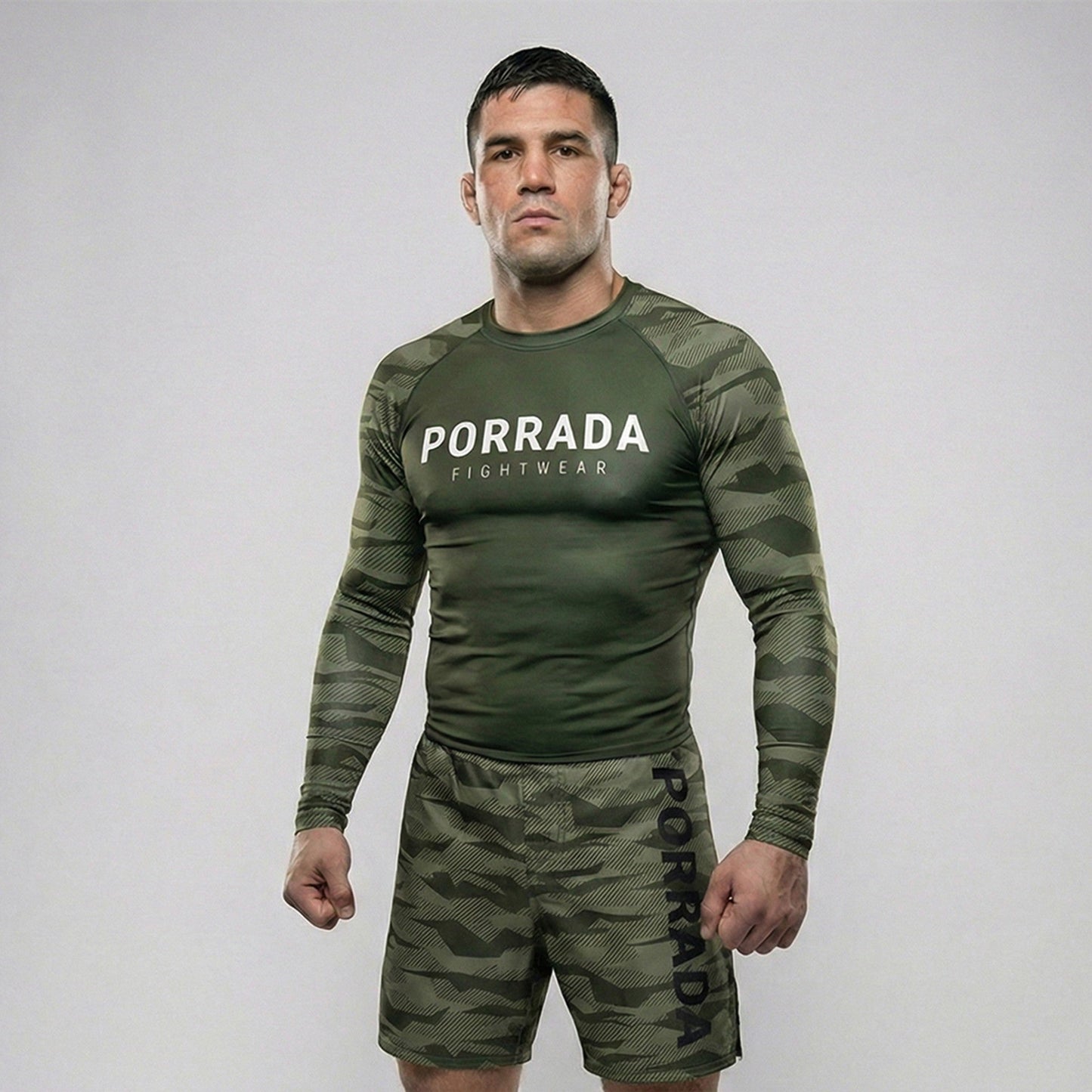 GREEN CAMO RASH GUARD